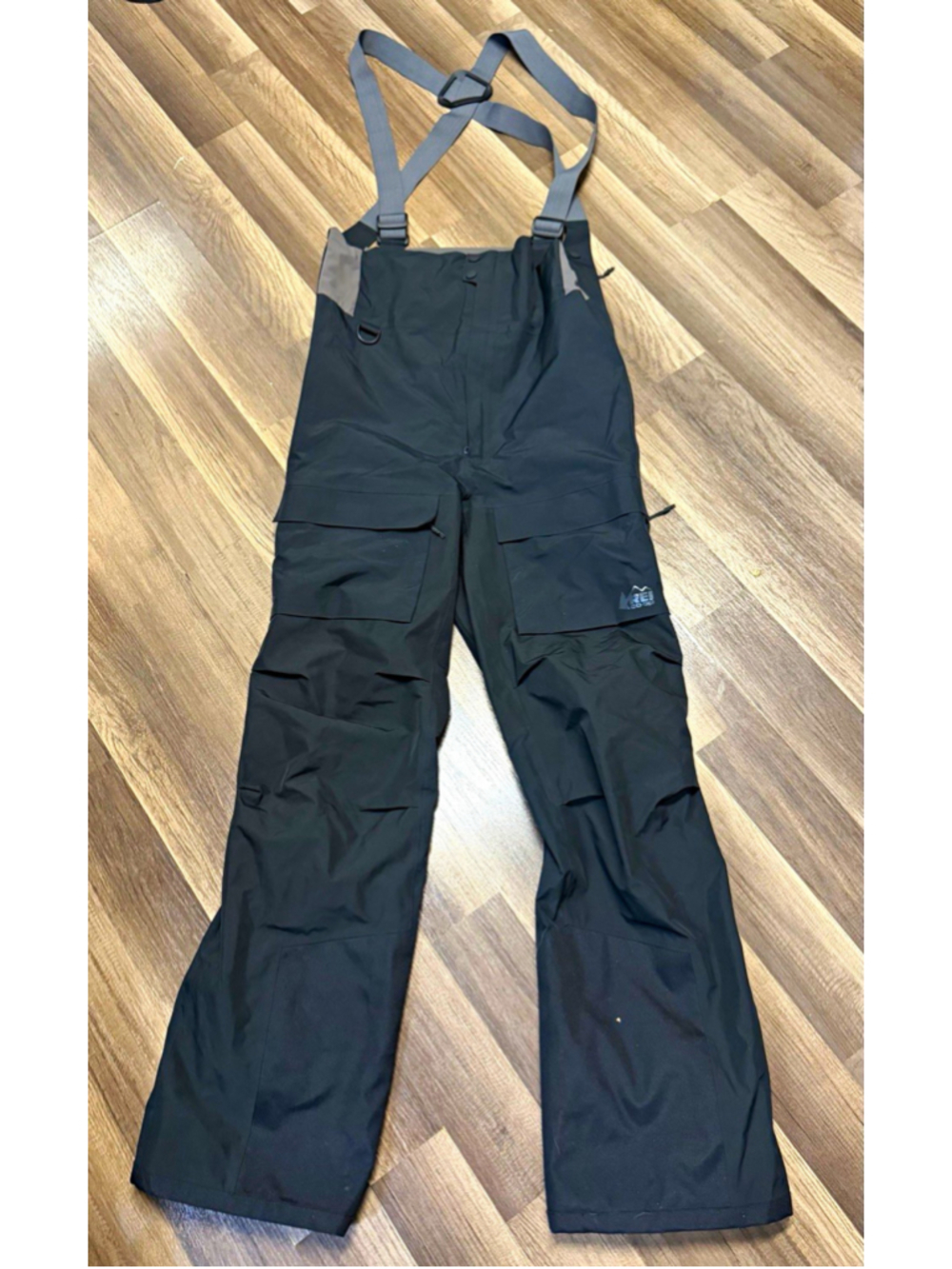REI Co-op GORE-TEX Men’s Snow Bib Pants Medium Tall Black/Gray Waterproof